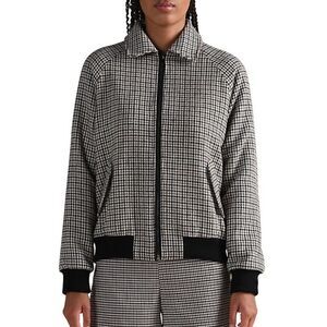 Lili Sidonio by Molly Bracken, Houndstooth Bomber Jacket - Size Medium